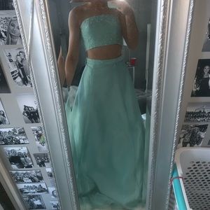 Two piece prom dress